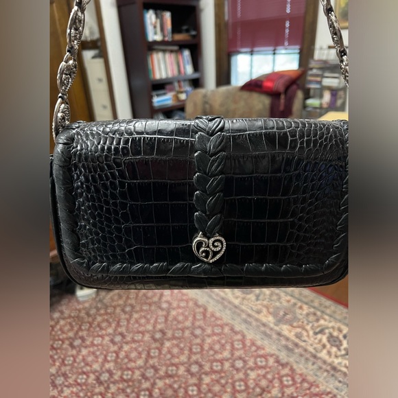 Brighton Croc Embossed and Leather Bag - Picture 1 of 7
